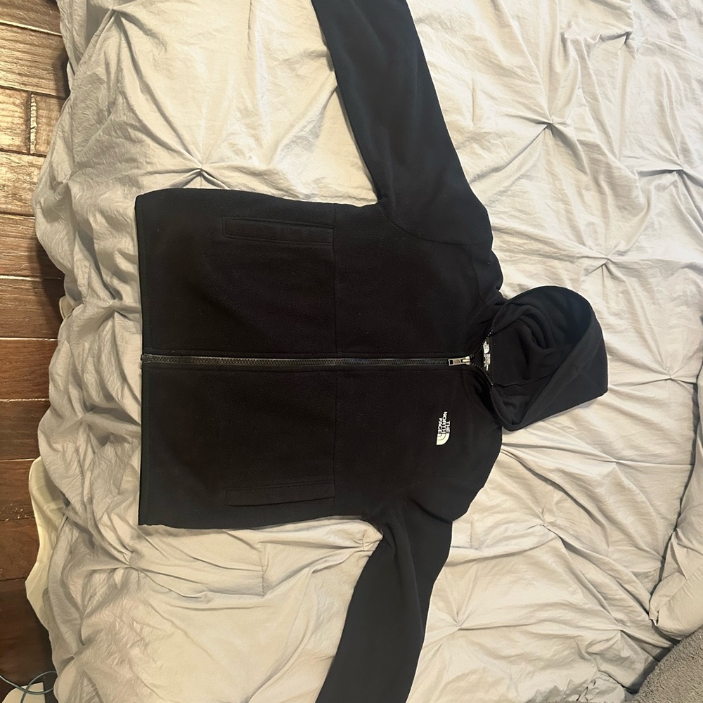 The North Face Black Hooded Fleece Jacket/Ski Base Layer for Kids - Black M/10